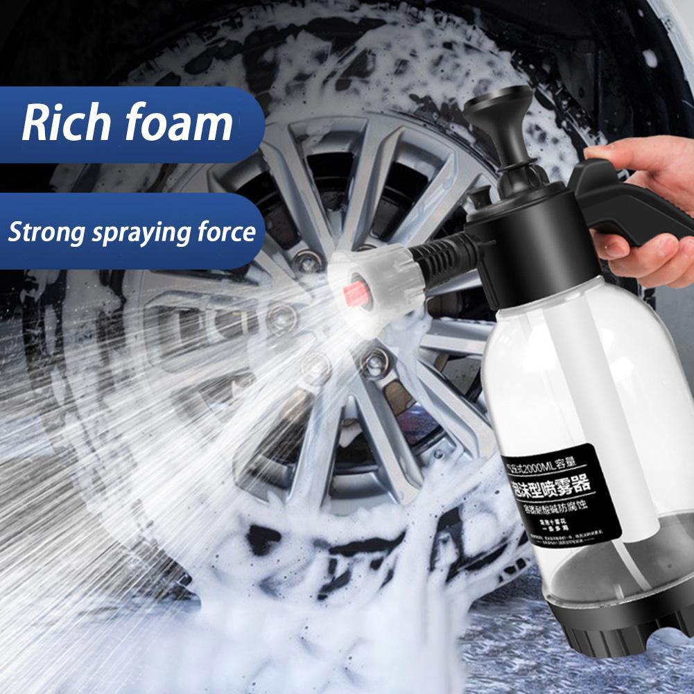 Pressure Washer Foam Gun - 2L ハンドヘルドフォームスプレーヤー車用高圧ハンドポンプ圧力リリーフバルブ付き洗車スプレーボトル窓掃除ツール