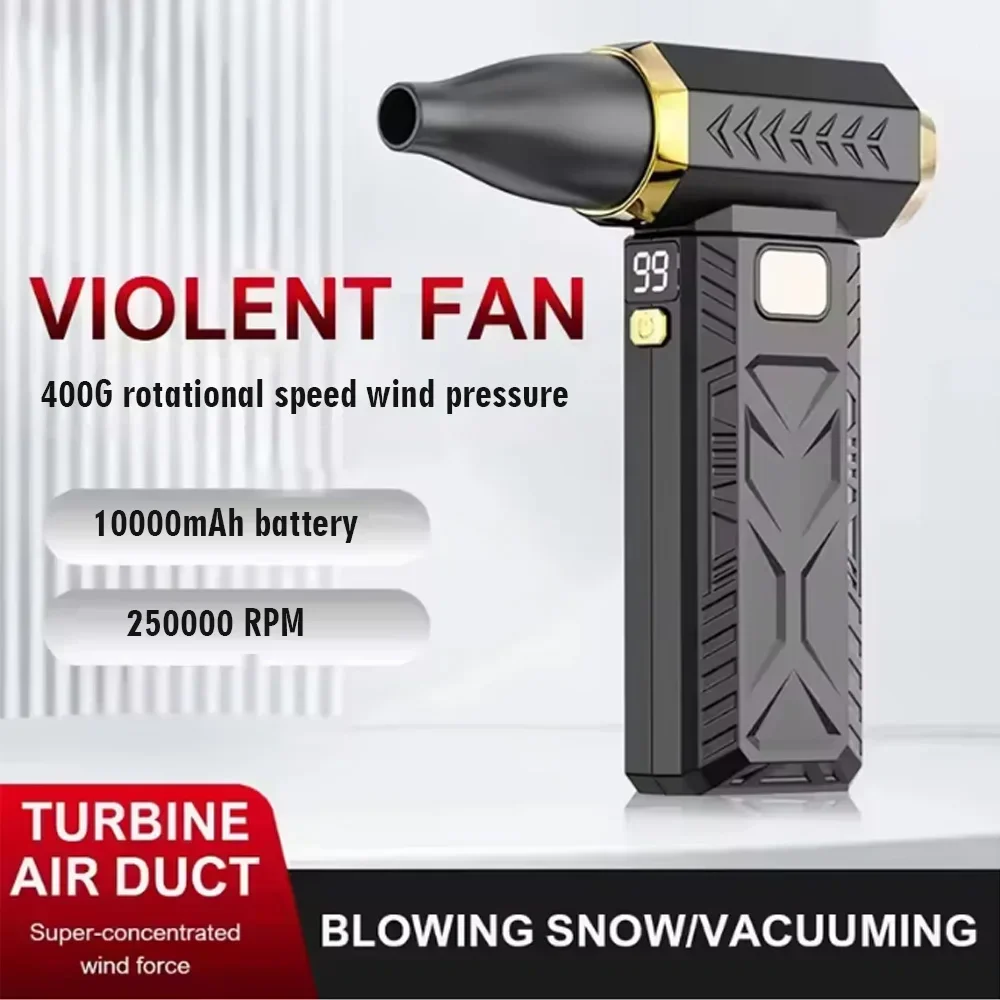 Dryer Car Blower - アップグレードされた400000RPMジェットファンM18ブラシレスブロワー - 強力なポータブル電動ダストクリーナー、Type-C充電、53m/sターボファン