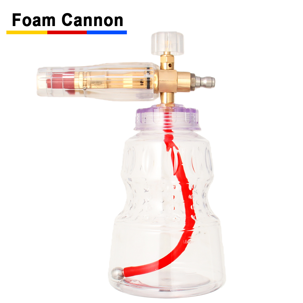 Pressure Washer Foam Gun - プロ仕様アルミ製フォームキャノン 1/4インチクイックコネクト スノーフォームランス＆フォームジェネレーター 高圧洗車システム用