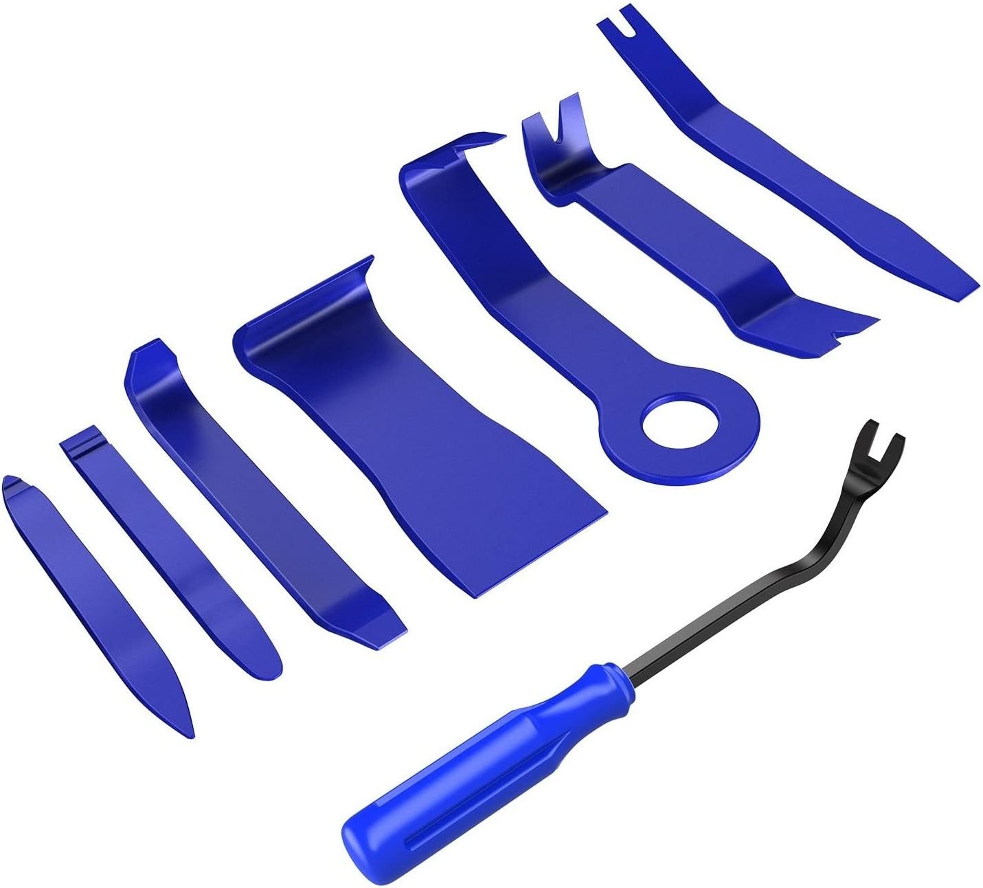 Trim Restorer Plastic - 8個入り車用ハンドツールセット 車分解ツールキット ステレオ修理 DVD修理ツール ダッシュボード取り外し インテリアプラスチックトリムパネル