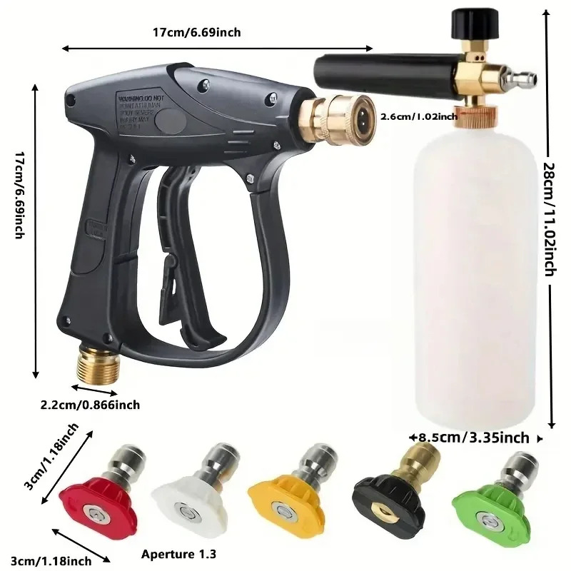高圧洗浄水鉄砲 3000PSI M22-14 & 1/4イン - Pressure Washer Foam Gun のレビューと価格